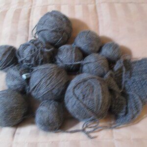 Lot of Yarn Balls Unbranded Crochet Crafts GreyBlue